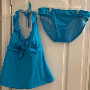 Turquoise two piece suit